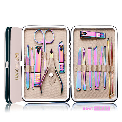 

For the colorful trim nail clippers set gifts to send family to send friends home large German quality pedicure knife adult texture 15 sets