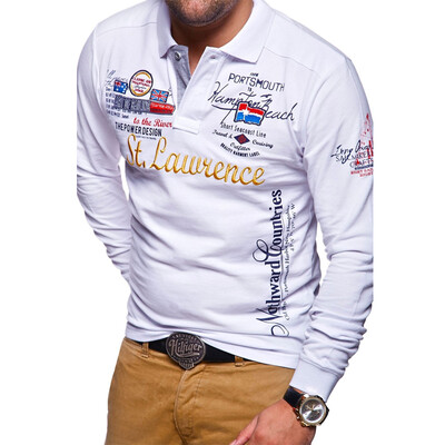 

Mens Fashion Personality Cultivating Long-sleeved Polo Shirts
