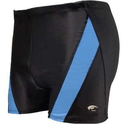 

Puandy men's swim trunks men swimming essential swimsuit large size angle pants PM14 black and blue color XXL