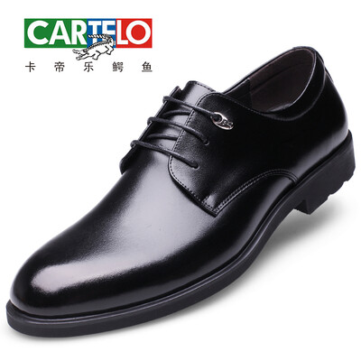 

Cartelo (Cartelo) Британские кожаные мужские деловые случайные мужские туфли, чтобы помочь низким кружевные свадебные туфли 511 черных мужчин 39