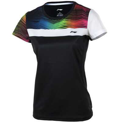 

Li Ning LI-NING 17 new badminton shirt short sleeve round neck sports T-shirt AAYM077-3 male crystal blue 3XL