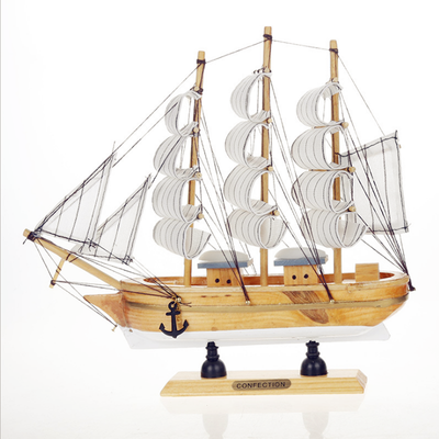 

Sisu 24CM парусная модель украшения классическая античная деревянная парусная лодка модель домашний кафе украшение на день рождени