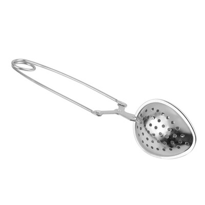 

Stainless Steel Spoon Tea Ball Herb Mesh Infuser Filter Squeeze Strainer