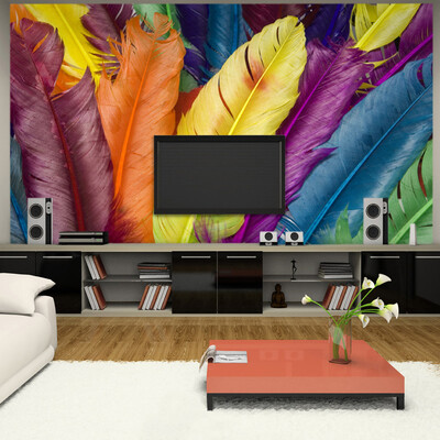 

Custom Modern Creative Wall Mural 3D Photo Wallpaper On Wall Feather Oil Painting Living Room Sofa Backdrop Murals Wallcoverings