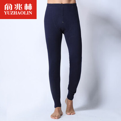 

Yu Zhaolin warm pants men plus velvet thickening long patch knee trousers autumn&winter plus fertilizer to increase thermal underwear men&39s Navy XL 175100