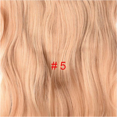 

24 inch Wavy Clip in Hair Extensions Synthetic Heat Resistant Fiber Pure Color 4 Clips 190gpc 17 Colors Available