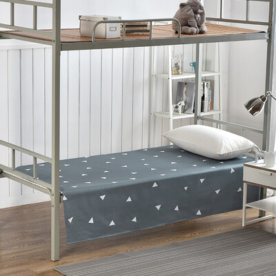 

Yingxin textile single cotton sheets Twill printing student dormitory cotton sheets single forest blue B version 120 230cm