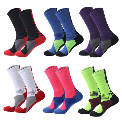 

Lohascasa Men's Colorful Dri Fit Mid Calf Hiking Running Cushion Athletic Elite Youth Basketball Crew Socks for Big Boys and Girls