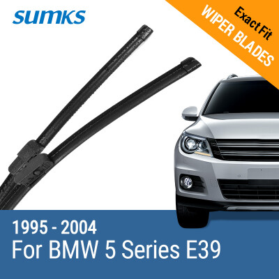 

SUMKS Wiper Blades for BMW 5 Series E39 5 Series E60 E61 24"& 23" 26"& 22" Fit pinch tab Arms Side Latch Arm 1995 to 2010