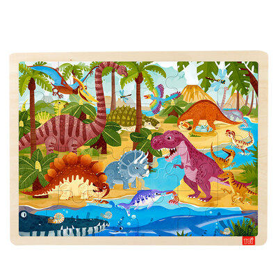 

TOI Wooden Jigsaw Puzzle with Storage tray (24/48/80/100pcs) for kids