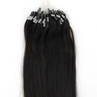 

1g/s 100g Black Micro Ring Loop Remy Human Hair Extensions