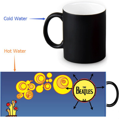 

The Beatles Yellow Submarine 350ml12oz Heat Reveal Mug Color Change Coffee Cup Sensitive Morphing Mugs Magic Mug Milk Tea Cups