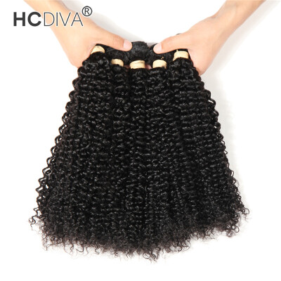 

HCDIVA Malaysian Kinky Curly Wavy 5 Pcs / Lot Wholesale Price For Good Quality Afro Kinky Curly Virgin Human Hair Extensions