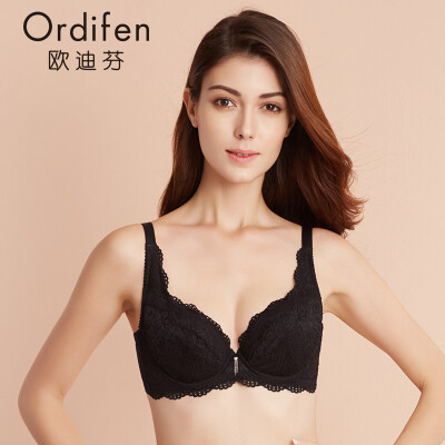 

Ou Difen bra elegant&charming new lace closed breast bra XB6341 champagne skin 75C