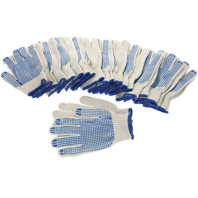 

Paola Paila Tools High-quality plastic thickening cotton yarn gloves 12 Paid point beads Dispensing non-slip wear&tear labor insurance products 5957