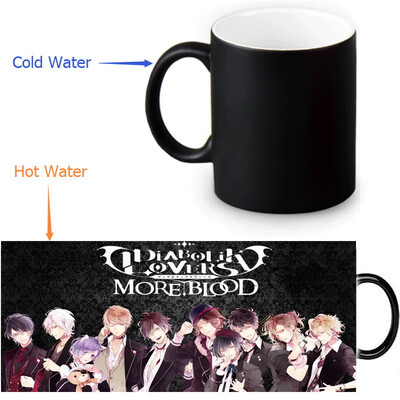 

DIABOLIK LOVERS 350ml12oz Heat Reveal Mug Color Change Coffee Cup Sensitive Morphing Mugs Magic Mug Milk Tea Cups