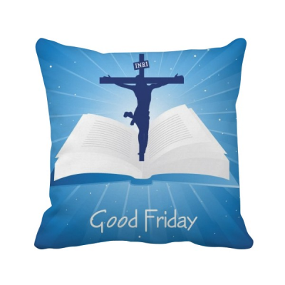 

Religion Christianity Jesus Cross Book Square Throw Pillow Insert Cushion Cover Home Sofa Decor Gift