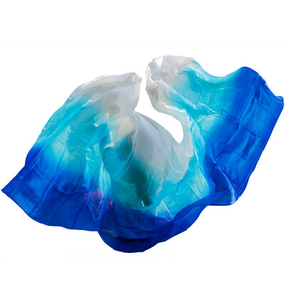 

New Pure Silk Belly Dance Veil Belly Dance Scarf Silk Veil Practice Stage Performance 250 270114 cm WhiteTurquoiseRoyal Blue
