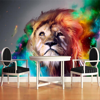 

3D Lifelike Animal в европейском стиле Lion Custom Photo Wallpaper Murals Гостиная Диван-фон Тиснение бумаги Современный домашний декор