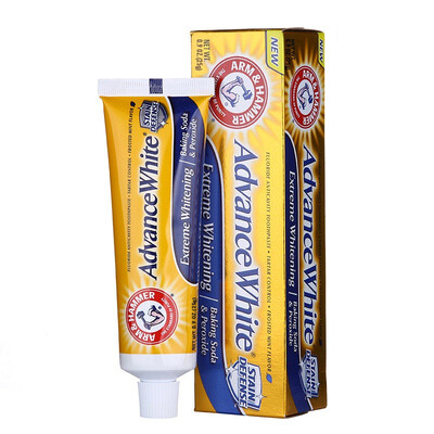 

Ai Mei Mei (ARM & HAMMER) яркая белая чистая зубная паста 25 г × 3 ценность отбеливание зубов свежее дыхание