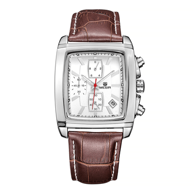 

MEGIR Original Watch Men Top Brand Luxury Quartz Military Watches Genuine Leather Dress Wristwatch Mens Clock Relogio Masculino