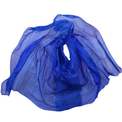 

Silk Belly Dance Veil Shawl Scarf Pure Royal Blue Color Belly Dance Practice Performance Silk Veils 250270114 cm