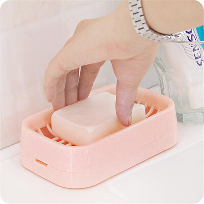 

Soap box rack soap box drain soap drag desktop double soap rack pink