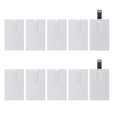 

Fillinlight 10PCS Pack No Logo White Credit Card Business Card ID Card Shape USB Flash Drive USB 20 Logo Service Available