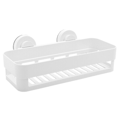 

Netease carefully selected square hollow suction cup racks seamless adsorption drain bathroom storage rack design 3 kg load-bearing kitchen bathroom finishing frame white