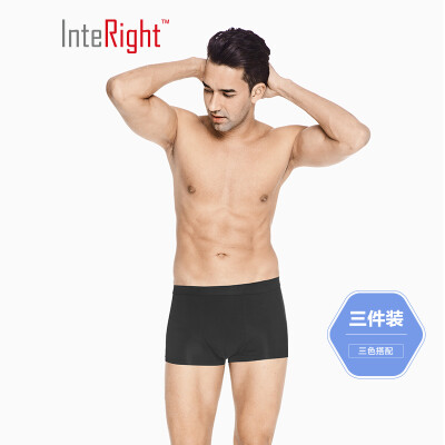 

INTERIGHT underwear mens 80S super fine modal bag net color boxer pants 3 boxed mixed color XL