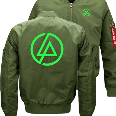 

Unisex Linkin Park Luminous Bomber Flight Flying Jacket Winter thicken Warm Zipper Men Jackets Anime Mens Casual Coat 5