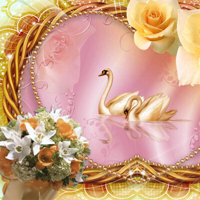 

European Style Luxury Interior Decor Wall Murals Wallpaper 3D Stereo Swan Silk Wallpapers Hotel Villa Living Room Backdrop Walls