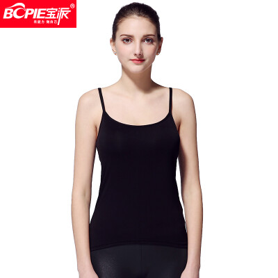 

Baopai BOPIE Camisole female integrated with chest pad without steel ring BRA vest female wearing outside sports bottoming shirt black - sling