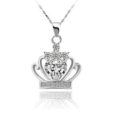 

Gueen princess Dream magic Crown Pendant S925 silver necklace accessories Jewelry wedding Lovers birthday Gifts