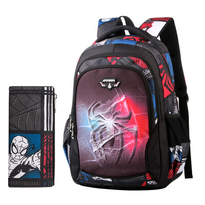

Edison primary school bag school male 1-3-6 grade fashion ultra light burden reduction children cartoon backpack 6-12 years old 992-4 blue large