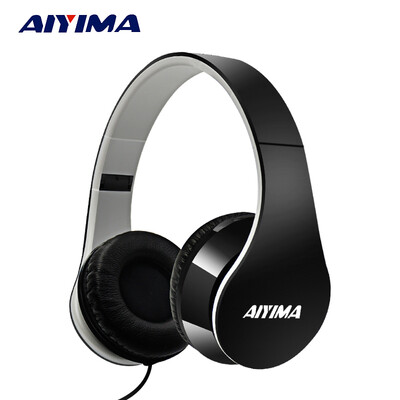 

AIYIMA Headphones Gaming Headset 35mm Foldable Sport Earphone Audifonos HIFI Stereo Sound Music Portable speaker