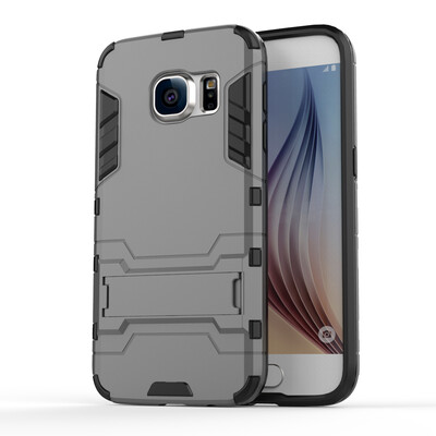 

GiGiboom Shockproof Ultra-thin Armor Plastic TPU Задняя крышка корпуса с подставкой для настольного телефона для галактики Samsung S7