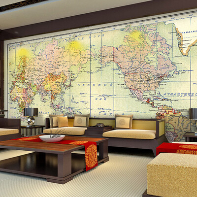 

Custom large mural retro navigation world map murals living room bedroom background wall waterproof wallpaper