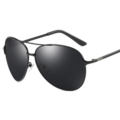 

Molong big box sunglasses mens trend polarized sunglasses driving sunglasses fashion frog mirror 8009 black frame black gray piece