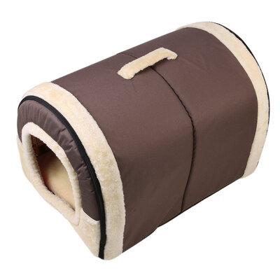 

2 In 1 Pet House&Sofa Machine Washable White Stars Pattern Non-slip Foldable Soft Warm Dog Cat Puppy Rabbit Pet Nest Cave Bed