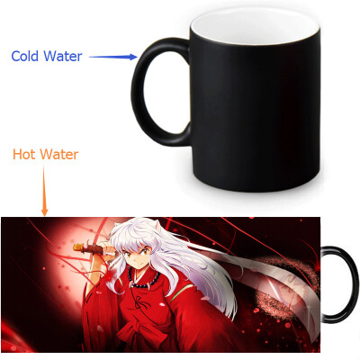 

Inuyasha 350ml/12oz Heat Reveal Mug Color Change Coffee Cup Sensitive Morphing Mugs Magic Mug Milk Tea Cups