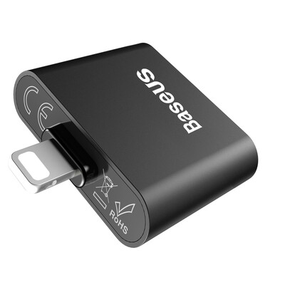 

BASEUS Dual 2 Lightning Adapter Charge Headphone Audio Splitter Double IP Socket or iPhone X 7 8 Plus Charging/Transfer data/Call