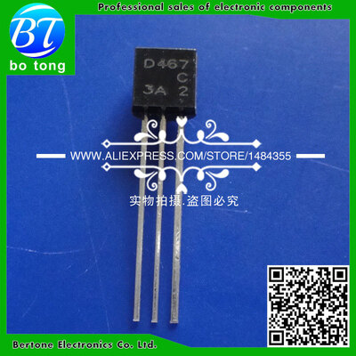 

Free Shipping 100pcslot 2SD467 D467C TO-92 Transistor