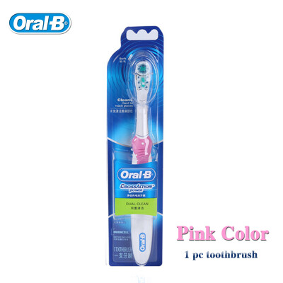 

Oral B Cross Action Electric Toothbrush Deep Clean Teeth Whitening Non-Rechargeable Power Teeth Brush 4 Colors Use AA Battery