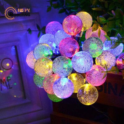 

BOGUANG LED ball string Light Solar panel epoxy portable nice smoothy surface powered for wedding party garden Christmas lights