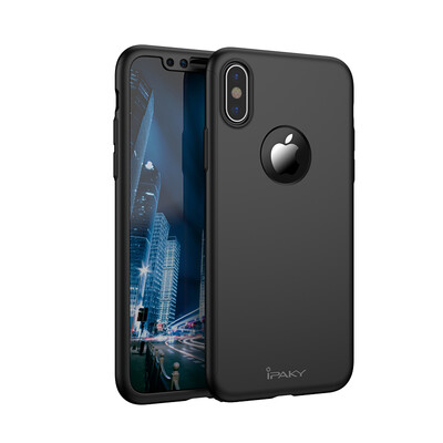 

IPAKY 360 Защитная крышка для тела с корпусом для Apple iPhone X Matte PC Hard Shockproof Ультра тонкая задняя крышка для iPhone X