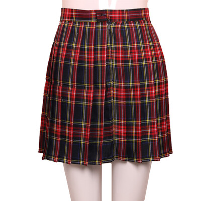 

Preppy Style Japanese School Girl Plaid Pleated Skirt High Waist Short Tartan Skirts Saias Jazz Dance Costumes