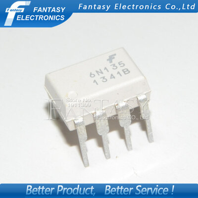 

10PCS 6N135 DIP8 DIP photoelectric coupler new and original free shipping