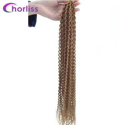 

Chorliss Curly Crochet Hair 20Inch Bohemian Crochet Braids Low Temperature Fiber Ombre Synthetic Braiding Bulk Hair 80g Pack