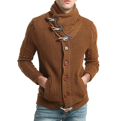 

2018 New Mens Long Sleeve Casual Knitted Sweaters Casual Warm Thickened Coats Male Outerwear Turtleneck Tops